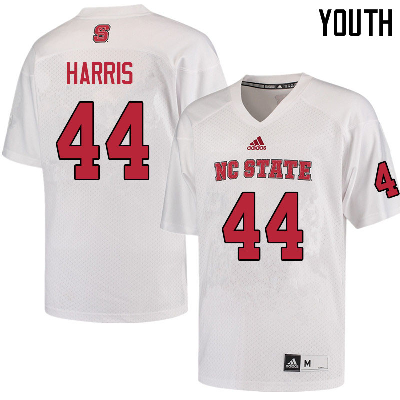 Youth #44 Joshua Harris NC State Wolfpack College Football Jerseys Sale-White - Click Image to Close